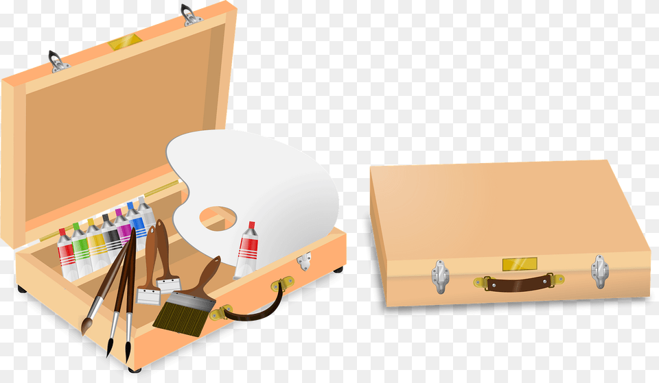 Art Set In A Box Clipart, Plywood, Wood, Hot Tub, Tub Free Transparent Png