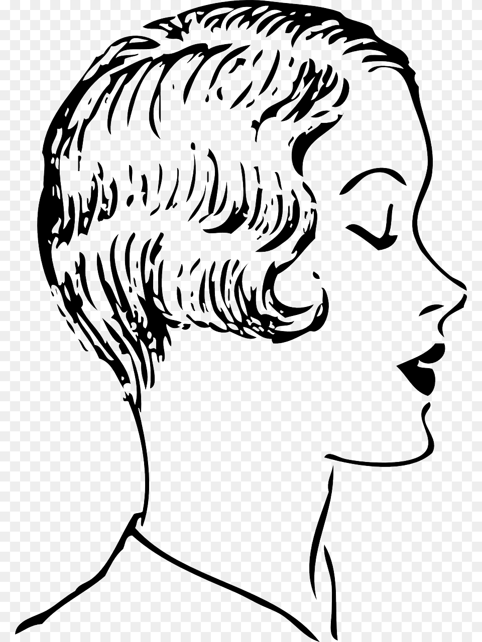 Art Side Profile Woman, Adult, Person, Female, Drawing Free Png