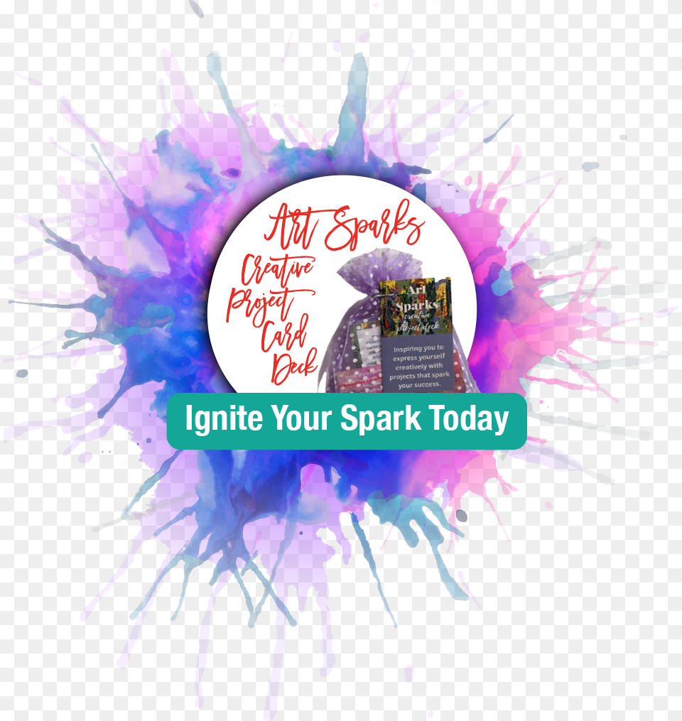 Art Sparks Creative Project Card Deck Graphic Design, Advertisement, Poster, Purple, Graphics Free Transparent Png