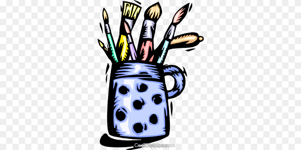 Art Supplies Royalty Free Vector Clip Art Illustration, Tool, Brush, Device, Person Png Image