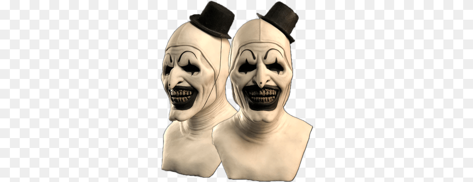 Art The Clown Officially Licensed From Terrifier Silicone Mask Art The Clown Mask, Adult, Female, Person, Woman Free Png Download