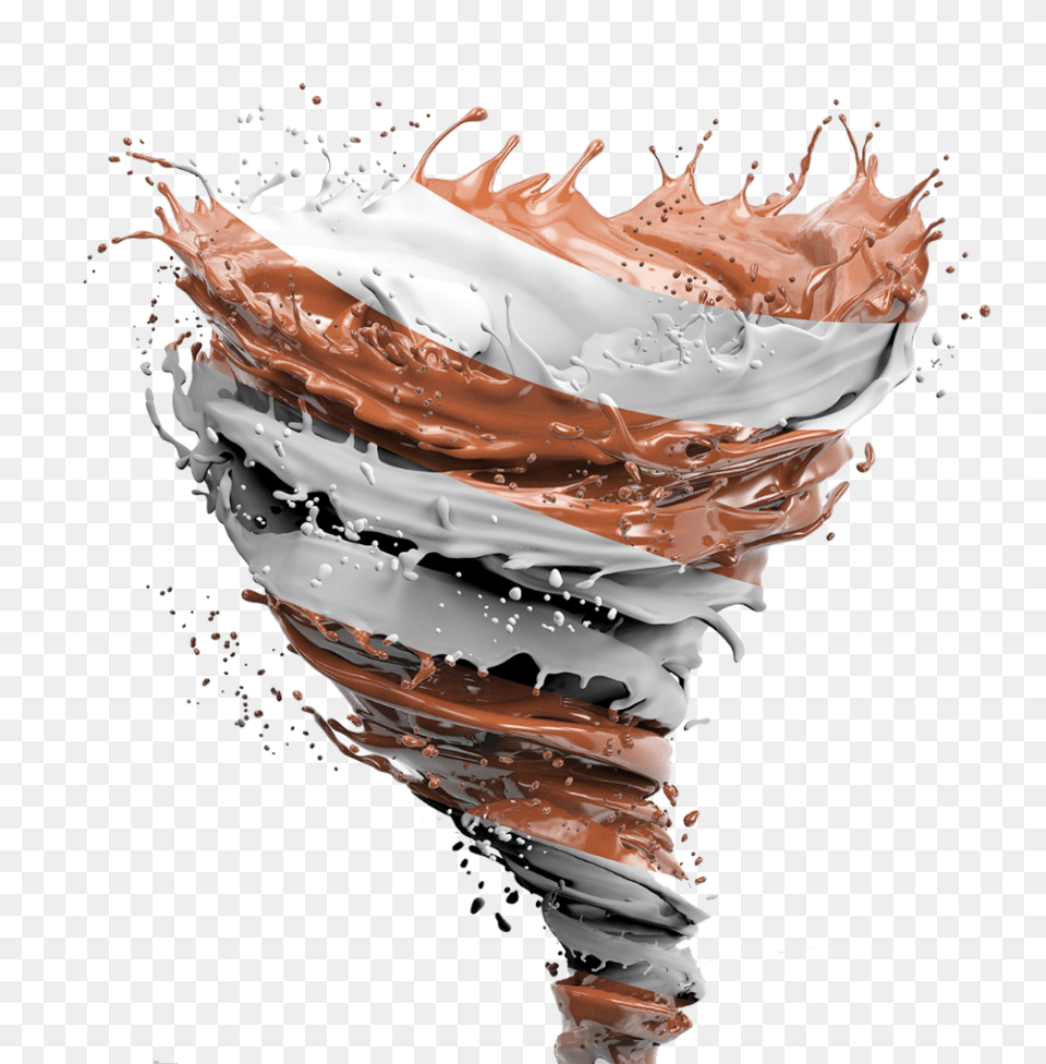 Art Tornado Milktornado Chocolatemilk Milk Swirl Milk And Chocolate, Cream, Dessert, Food, Ice Cream Png