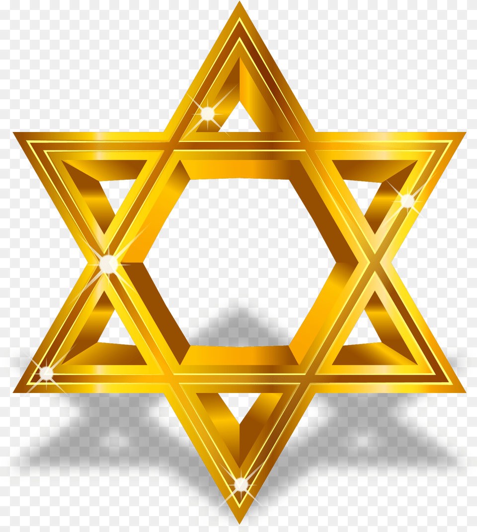 Art Transparent The Star Of David, Star Symbol, Symbol, Cross, Gold Png