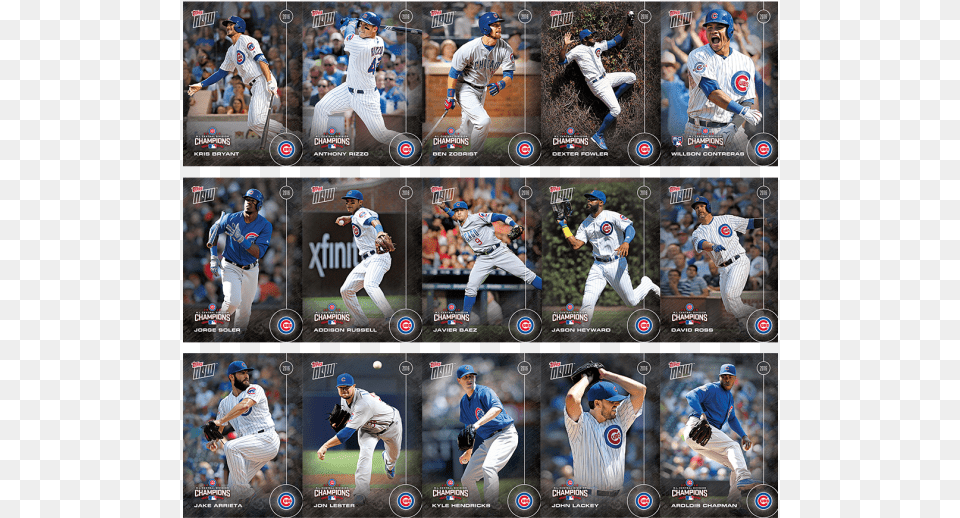 Artbb 16c2s 16tn Chc Sec1 Chicago Cubs 2016 Topps Now Division Champions Complete, Adult, Collage, Glove, Male Png Image
