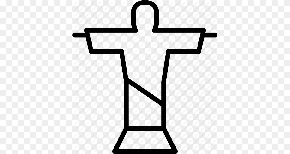 Artdeco Brazil Christ Jesus Redeemer Riodejaneiro Statue Icon, Cross, Symbol Png