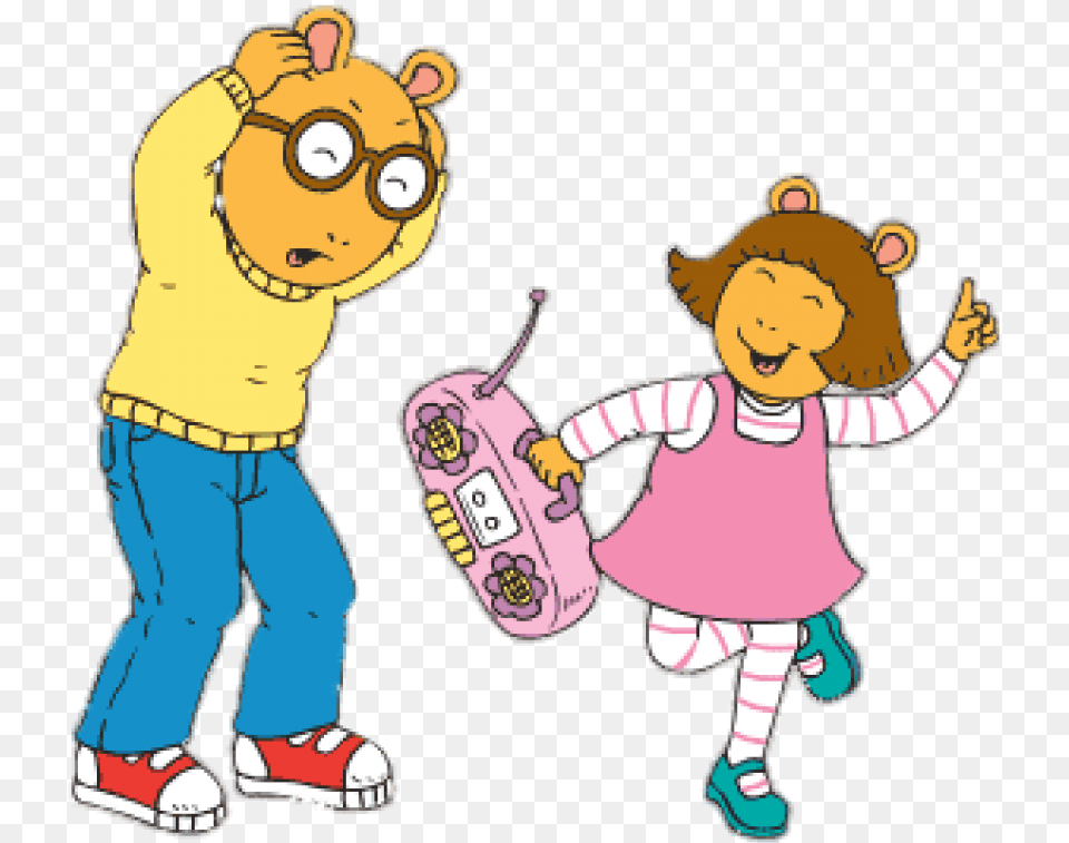 Arthur S Sister Plays Annoying Music Arthur Is A Transparent, Baby, Person, Face, Head Png