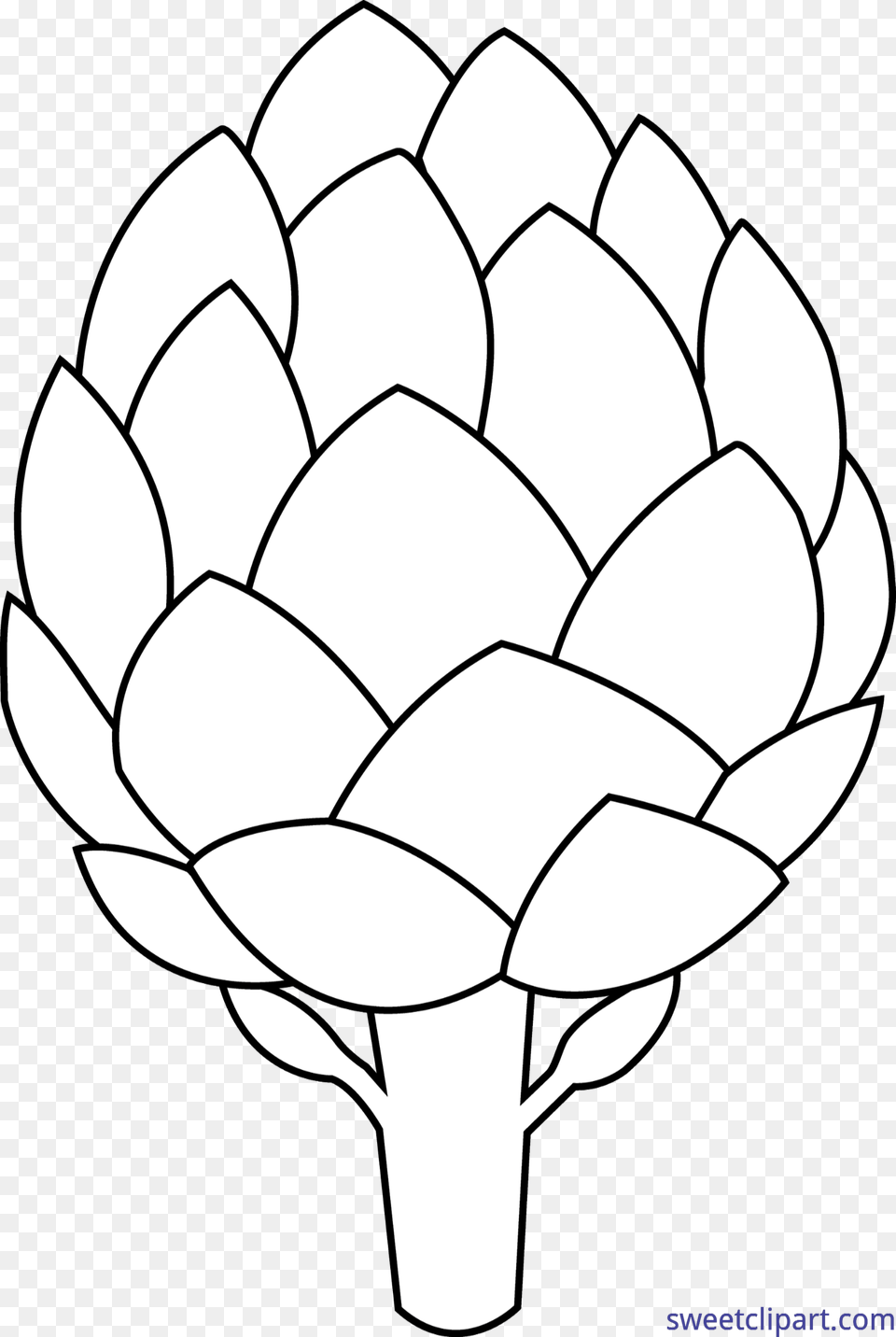 Artichoke Lineart Clip Art, Food, Produce, Plant, Vegetable Png