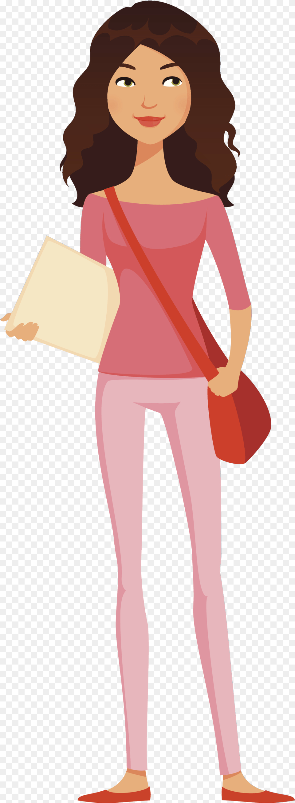 Article Review Marketing Wikipedia Female College Student Clipart, Woman, Adult, Person, Handbag Free Transparent Png