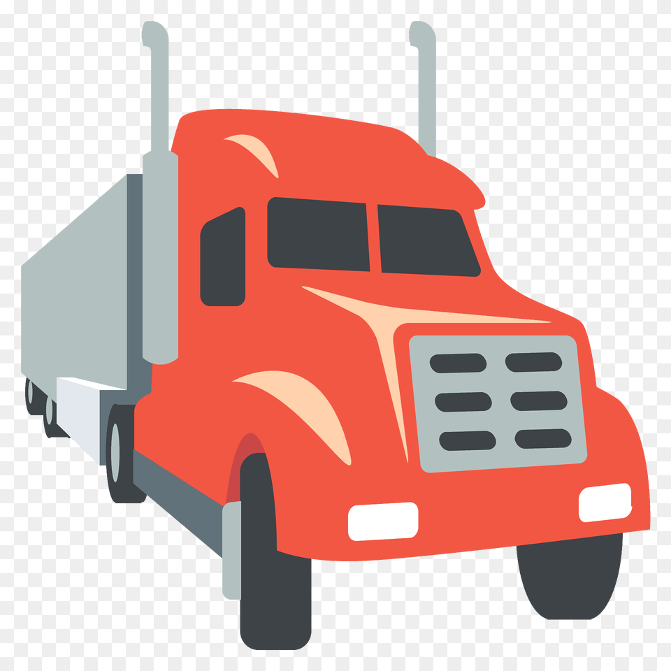 Articulated Lorry Emoji Clipart, Trailer Truck, Transportation, Truck, Vehicle Png Image