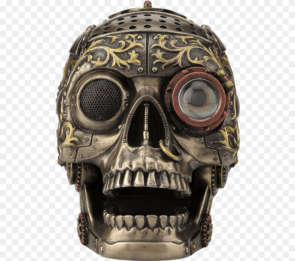 Articulated Steampunk Skull Steampunk Skull, Bronze, Mask Free Png