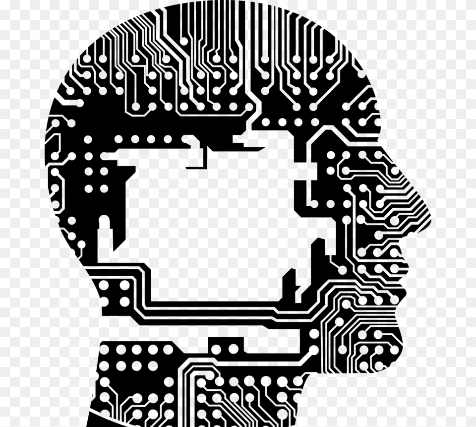Artificial Intelligence Image Black And White, Gray Free Png