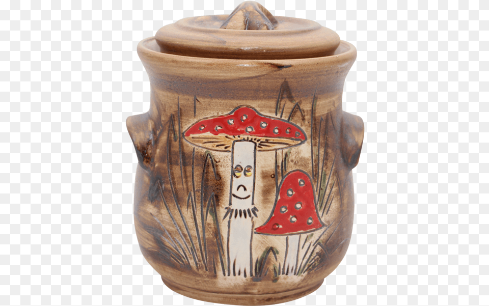 Artisan Fermenting Crock Mushroom Ceramic, Jar, Pottery, Urn Png Image