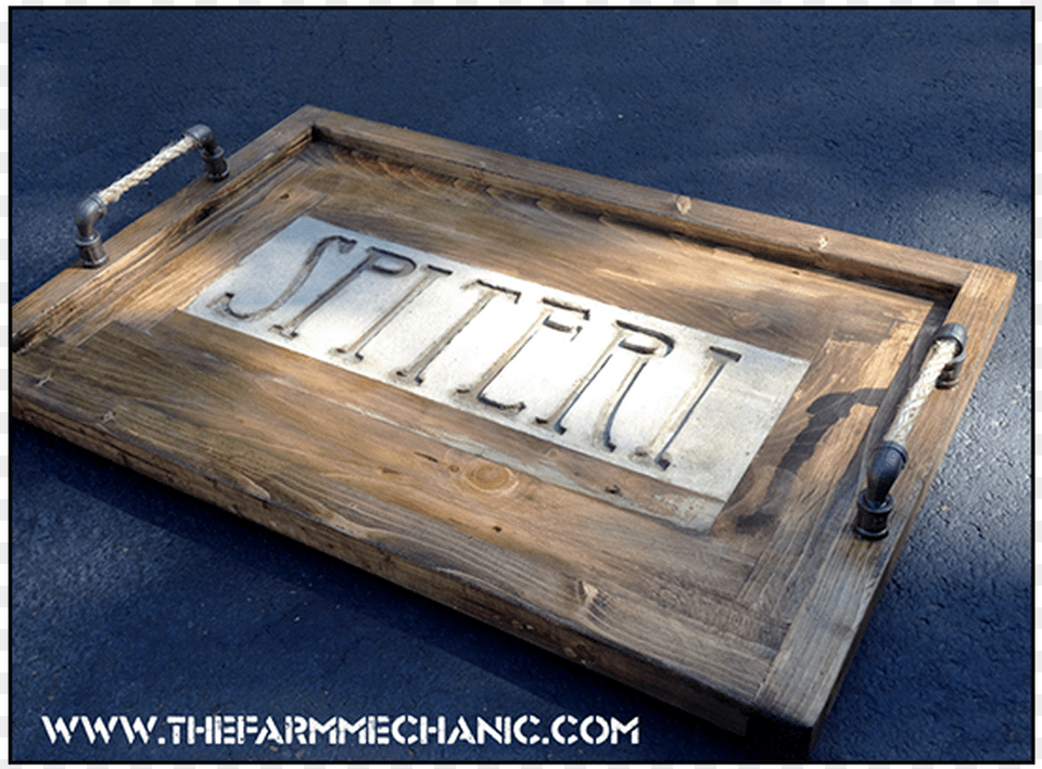 Artisan Serving Tray With Personalized Concrete Inlay Plywood, Wood Free Png Download