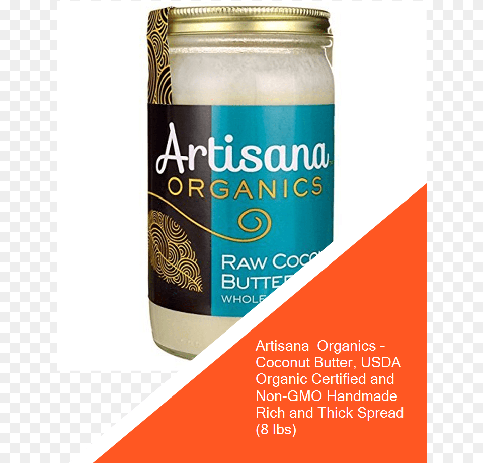 Artisana Organics Coconut Butter Usda Organic Certified Graphic Design, Food, Mayonnaise, Can, Tin Png Image