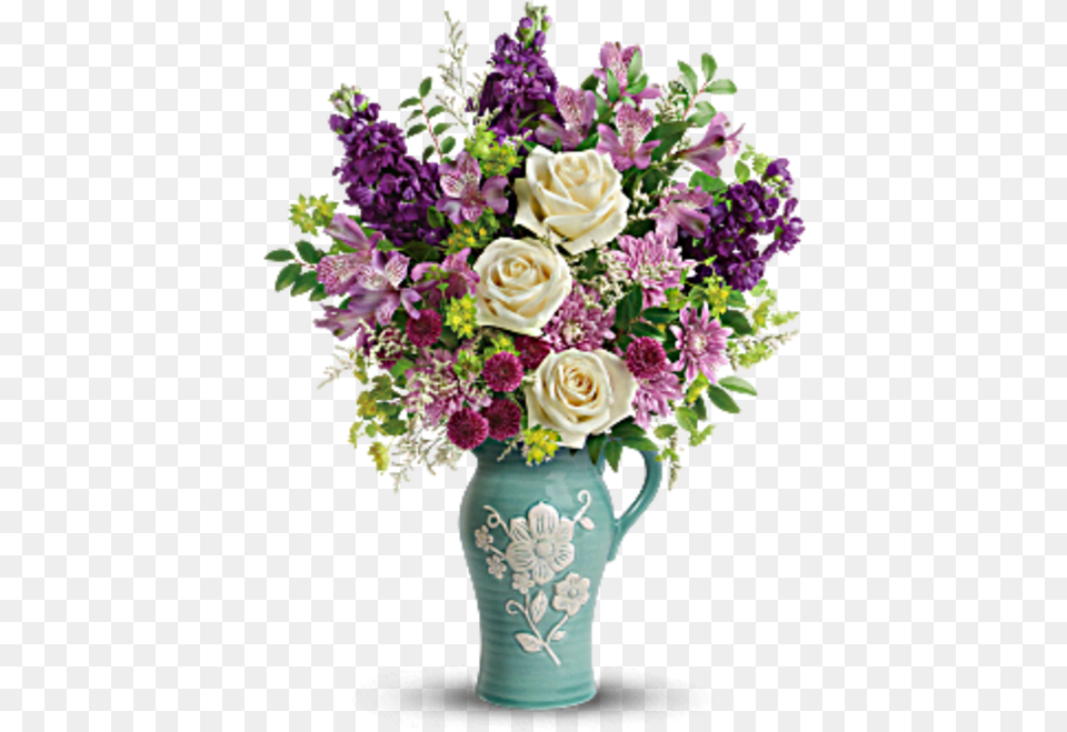 Artisanal Beauty By Teleflora Auguri Di Buon Onomastico Angela, Plant, Flower, Flower Arrangement, Flower Bouquet Png Image