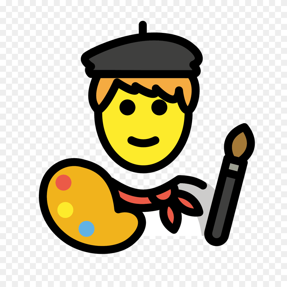 Artist Emoji Clipart, Face, Head, Person Png Image