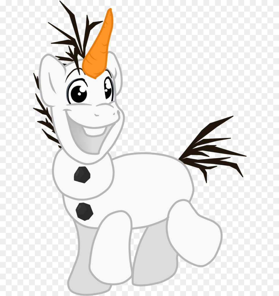 Artist Namygaga Frozen Movie Ponified Safe Olaf Pony, Vegetable, Carrot, Produce, Food Png Image