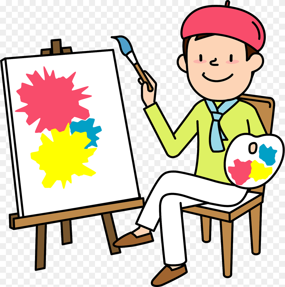 Artist Painting, Canvas, Baby, Person, Head Png Image