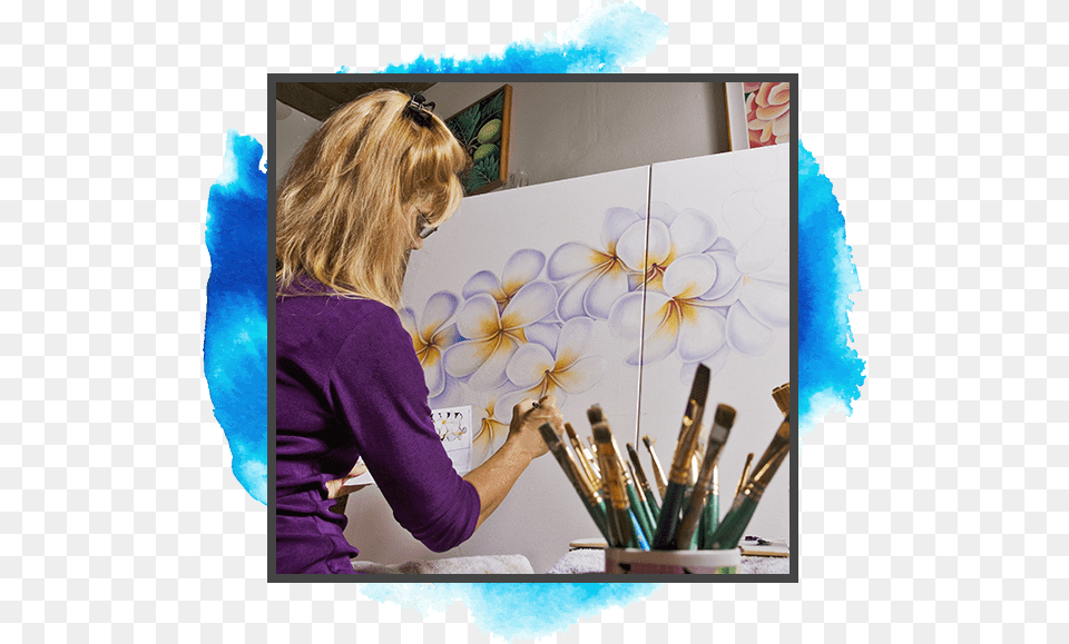 Artist Painting Artist Painting On Canvas, Adult, Tool, Person, Female Free Png