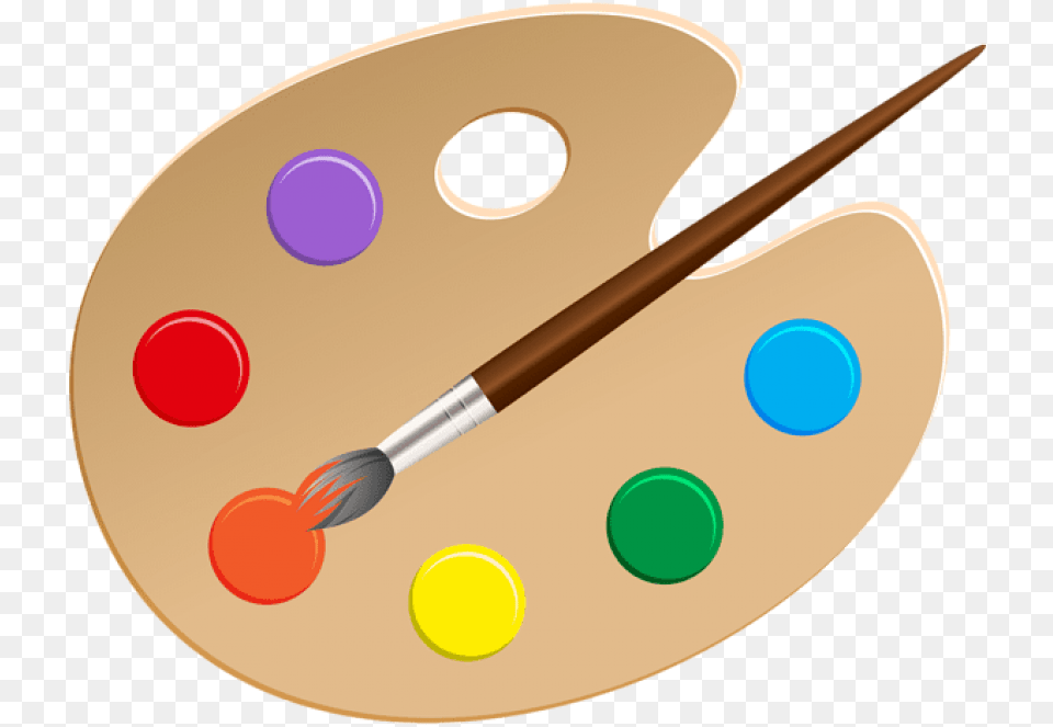Artist Palette Clipart Download Transparent Art Palette Clipart, Paint Container, Brush, Device, Tool Png Image