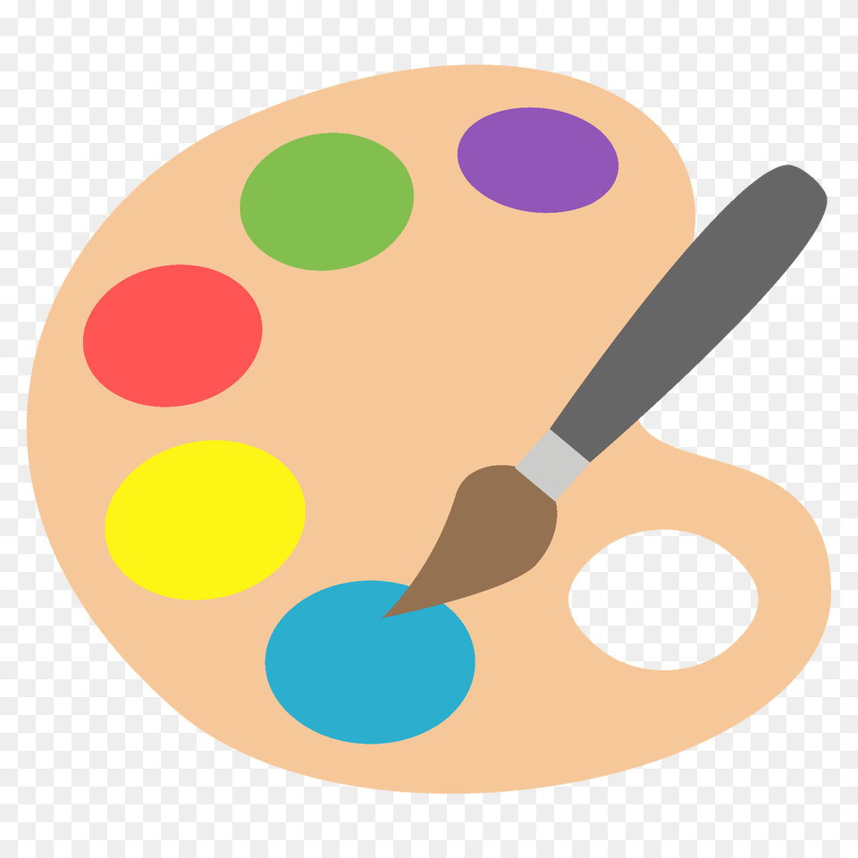 Artist Palette Emoji Clipart, Paint Container, Disk, Brush, Device Free Png Download