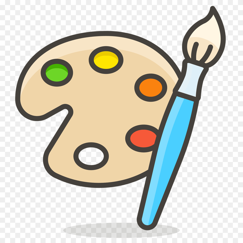 Artist Palette Emoji Clipart, Brush, Device, Tool, Paint Container Png