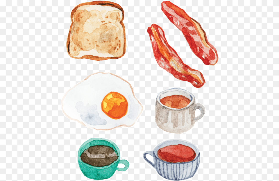 Artist Series Stickers Artist, Cup, Bread, Food, Bacon Free Transparent Png