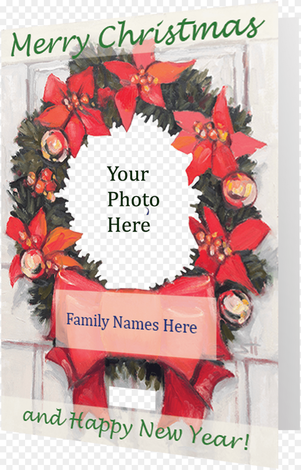 Artist Signature Holiday Photo Card Christmas Wreath, Adult, Bride, Female, Person Png