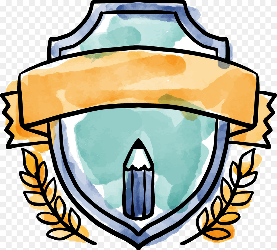 Artistic Clipart Watercolor Paint Watercolor School, Emblem, Symbol, Logo, Badge Free Png