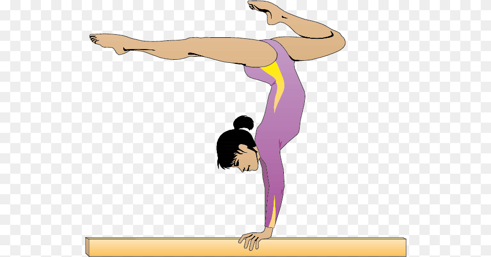 Artistic Gymnastics Fitness Centre Clip Art Clip Art Gymnast On Beam, Acrobatic, Sport, Balance Beam, Adult Free Png Download
