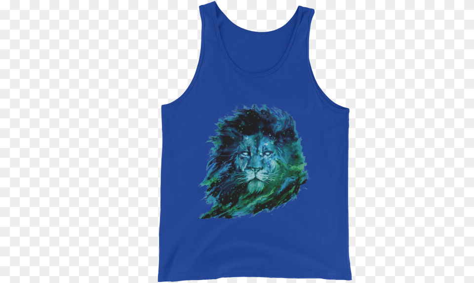 Artistic Lion Watercolor Unisex Tank Top Ground And Counting Unisex Tank, Clothing, Tank Top, Person Png