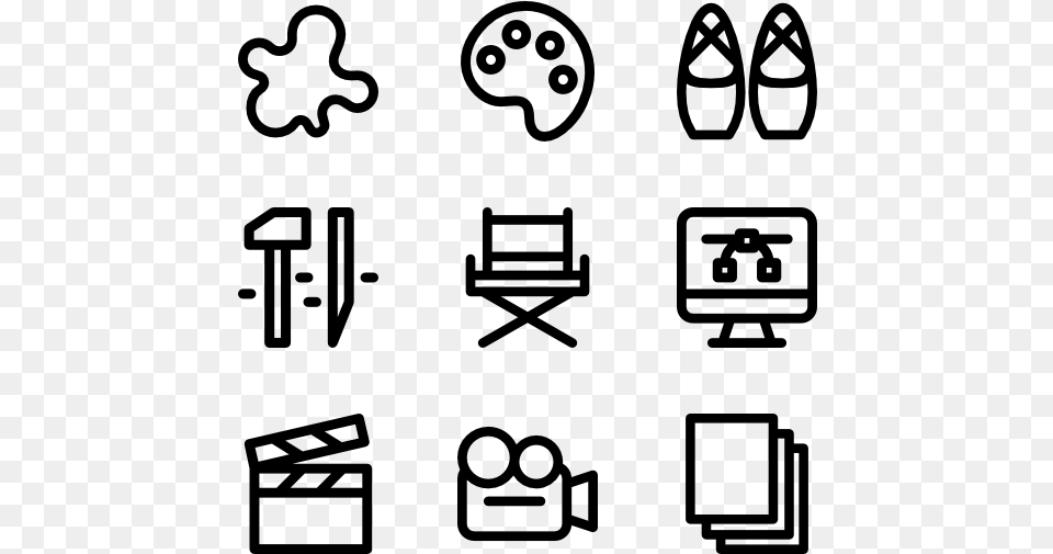 Artistic Stuff White Icons, Gray Png Image