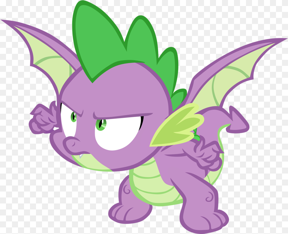 Artistmemnoch Determined Dragon Male Narrowed Spike Running My Little Pony, Purple, Face, Head, Person Png