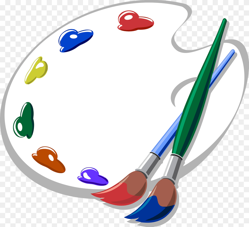 Artists Brushes And Palettes Clipart, Brush, Device, Paint Container, Tool Free Transparent Png