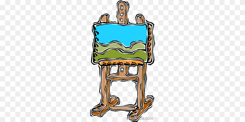 Artists Easel With Canvas Royalty Vector Clip Art, Desk, Furniture, Table, Face Png Image