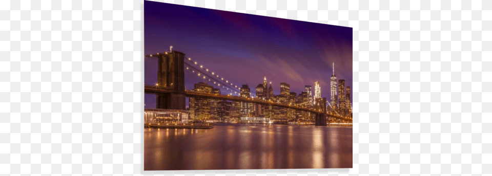 Artland Melanie Viola Brooklyn Bridge Sonnenuntergang, Brooklyn Bridge, Landmark Png