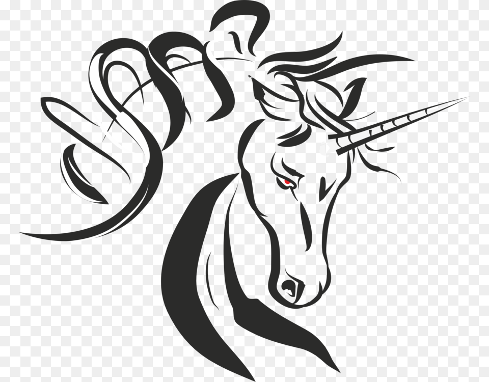 Artmonochrome Photographyhorn Unicorn Drawngs, Person Png Image