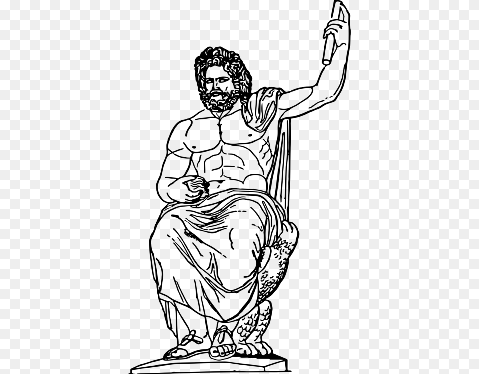 Artmonochrome Photographyhuman Zeus Greek God Black And White, Gray Free Transparent Png