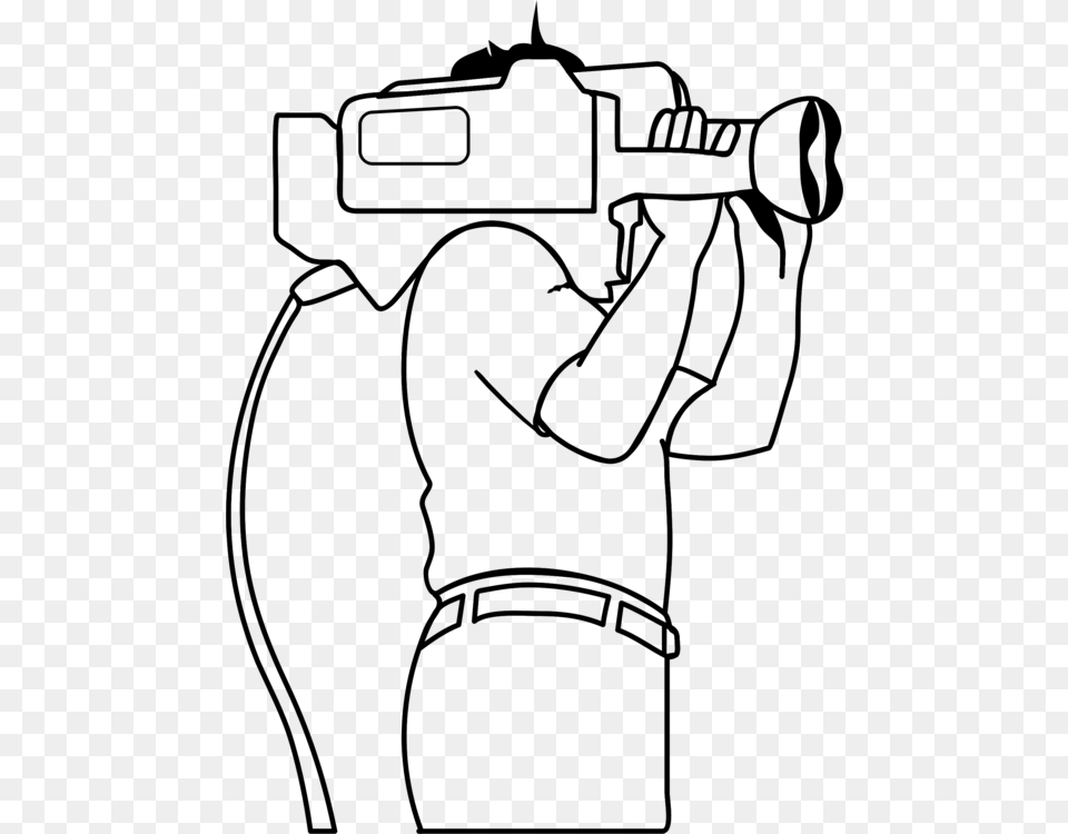 Artmonochrome Photographyshoe Drawing Of A Camera Man, Gray Free Png
