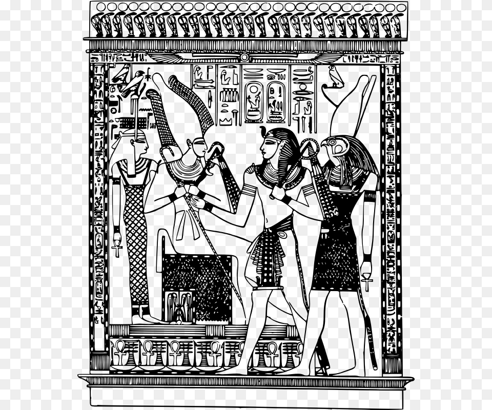 Artmonochrome Photographytext Ancient Egyptian Deities, Gray Png