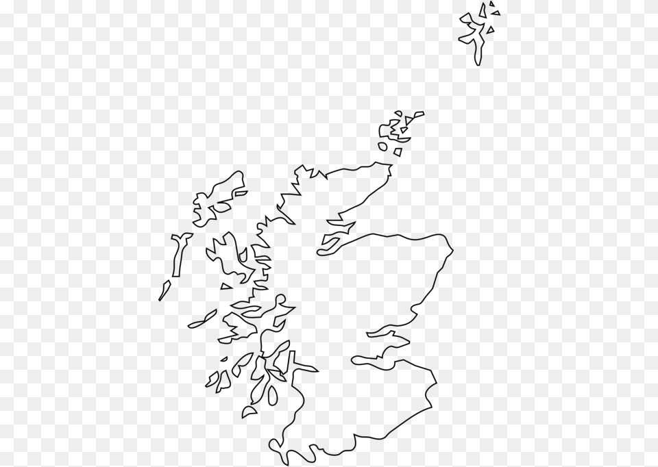 Artmonochrome Photographytext Plain Map Of Scotland, Gray Free Png