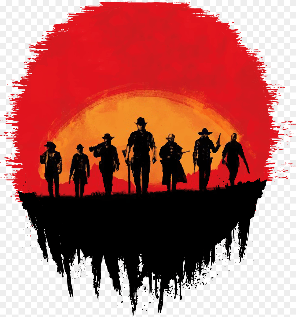 Artposted Red Dead Redemption, Silhouette, Adult, Male, Man Png Image
