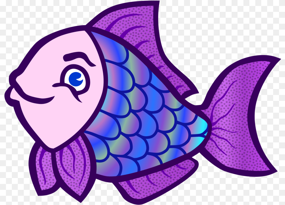 Artpurplefish Fish Clipart Black And White, Purple, Animal, Sea Life, Face Png Image
