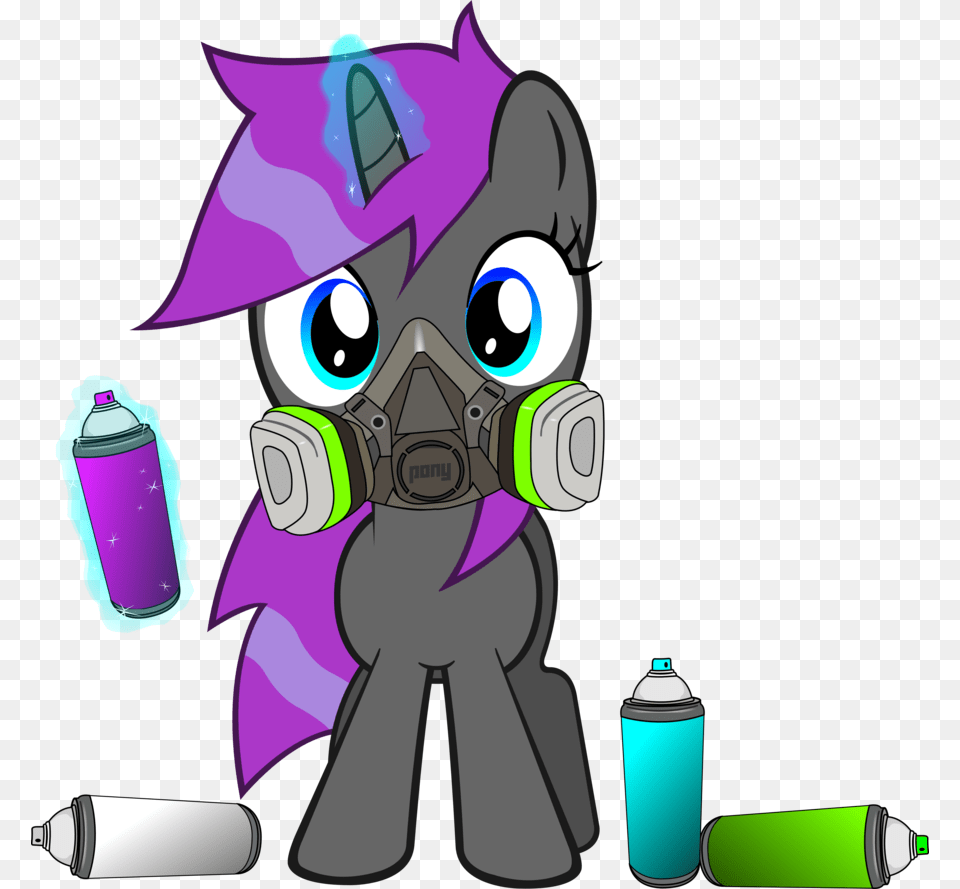 Artpwny Magic Mask Oc Oc Only Pony Respirator Spray Paint Respirator Art, Purple, Bottle, Shaker, Baby Png
