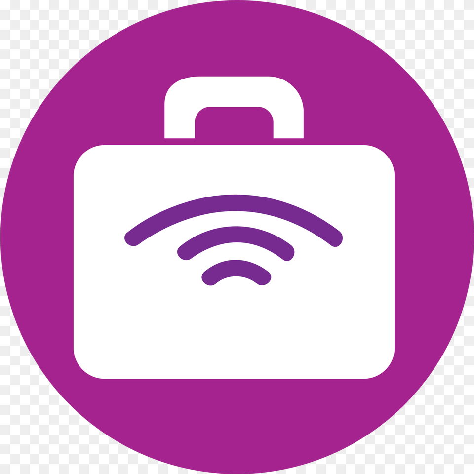 Arts Communication And Language Internships Icon Purple Outline, Bag, Disk, Briefcase Free Png