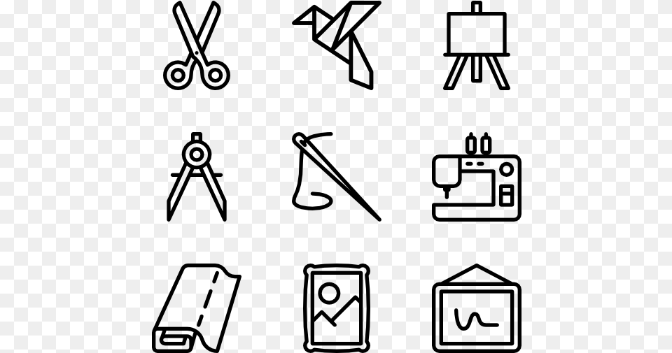 Arts Crafts Sewing Hip Hop Icon, Gray Free Png Download