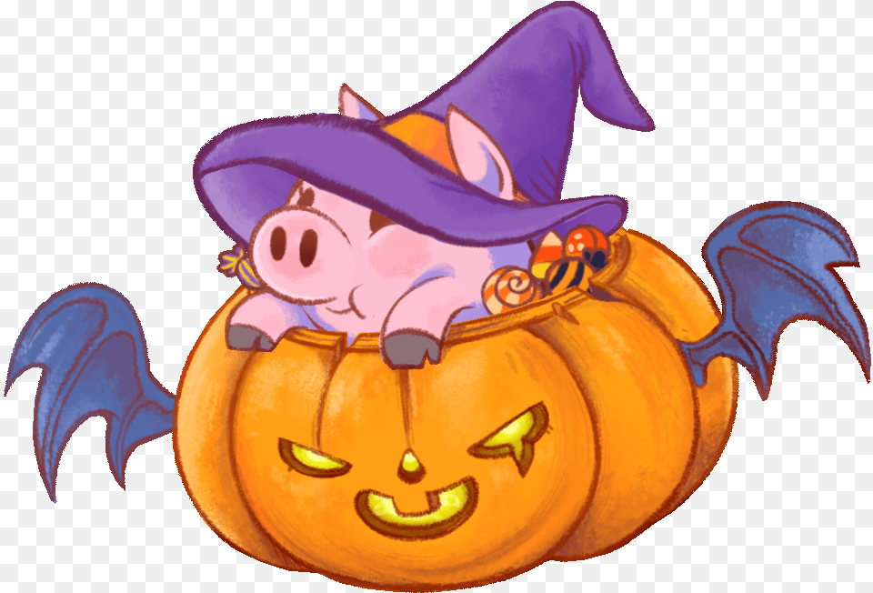 Artstation Happy Halloween In Chinese Pig Year 2019 Karin Tai Cartoon, Baby, Person, Festival, Face Png Image