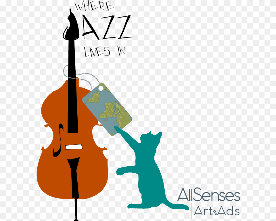 Artsy Doormats Scratching Cat Door Mat 40x60cm Clipart Stencil, Cello, Musical Instrument, Baby, Person Free Png Download