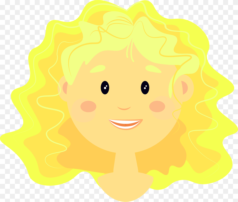 Artsy Girl Head Clipart, Face, Person, Baby Free Png Download