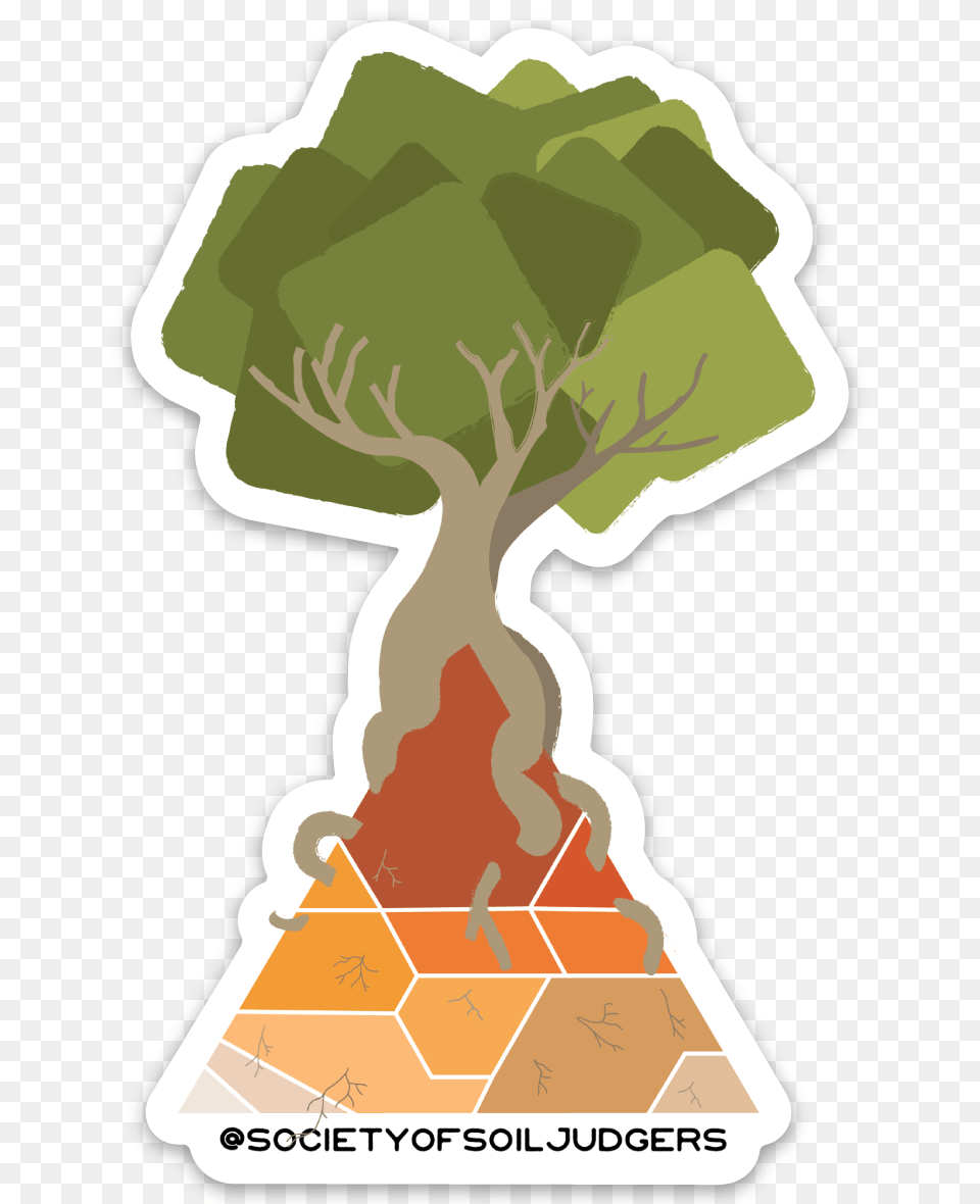Artsy Texture Triangle Sticker Science Of Environment Stickers, Plant, Tree, Land, Nature Free Png Download